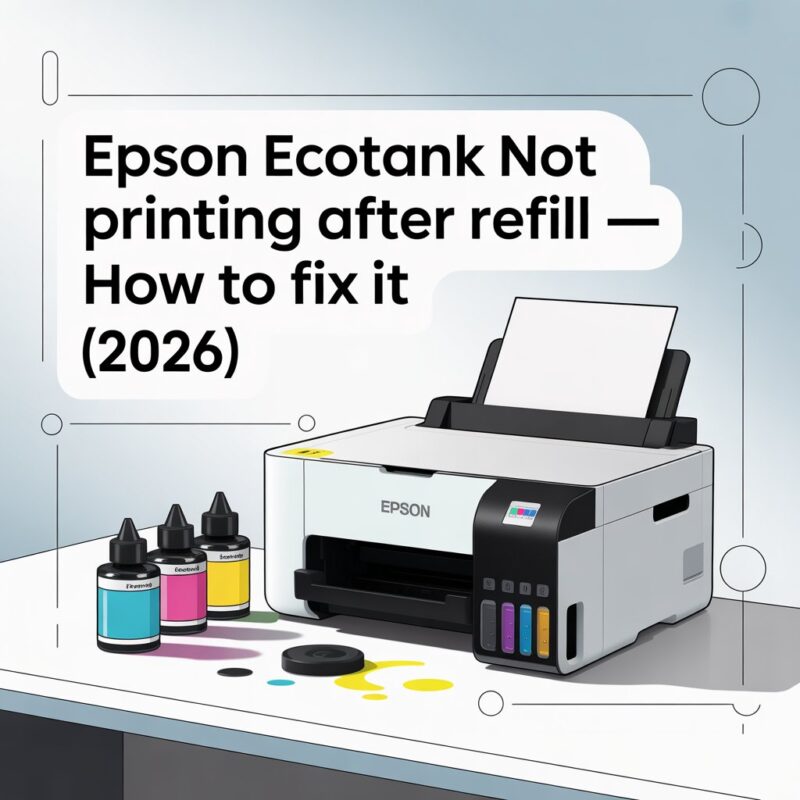 Epson EcoTank Not Printing After Refill — How to Fix It (2026)