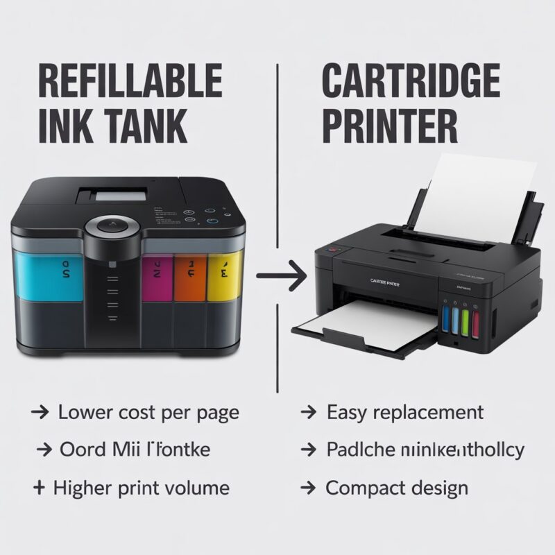 Refillable Ink Tank vs Cartridge Printer
