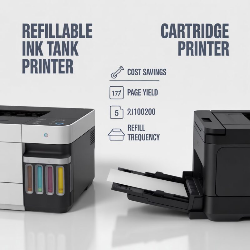 Refillable Ink Tank vs Cartridge Printer