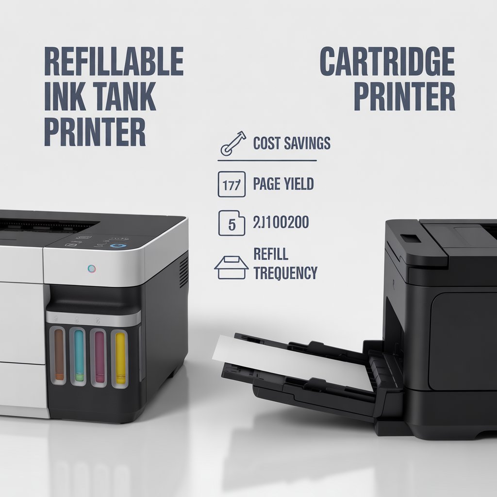 Refillable Ink Tank vs Cartridge Printer